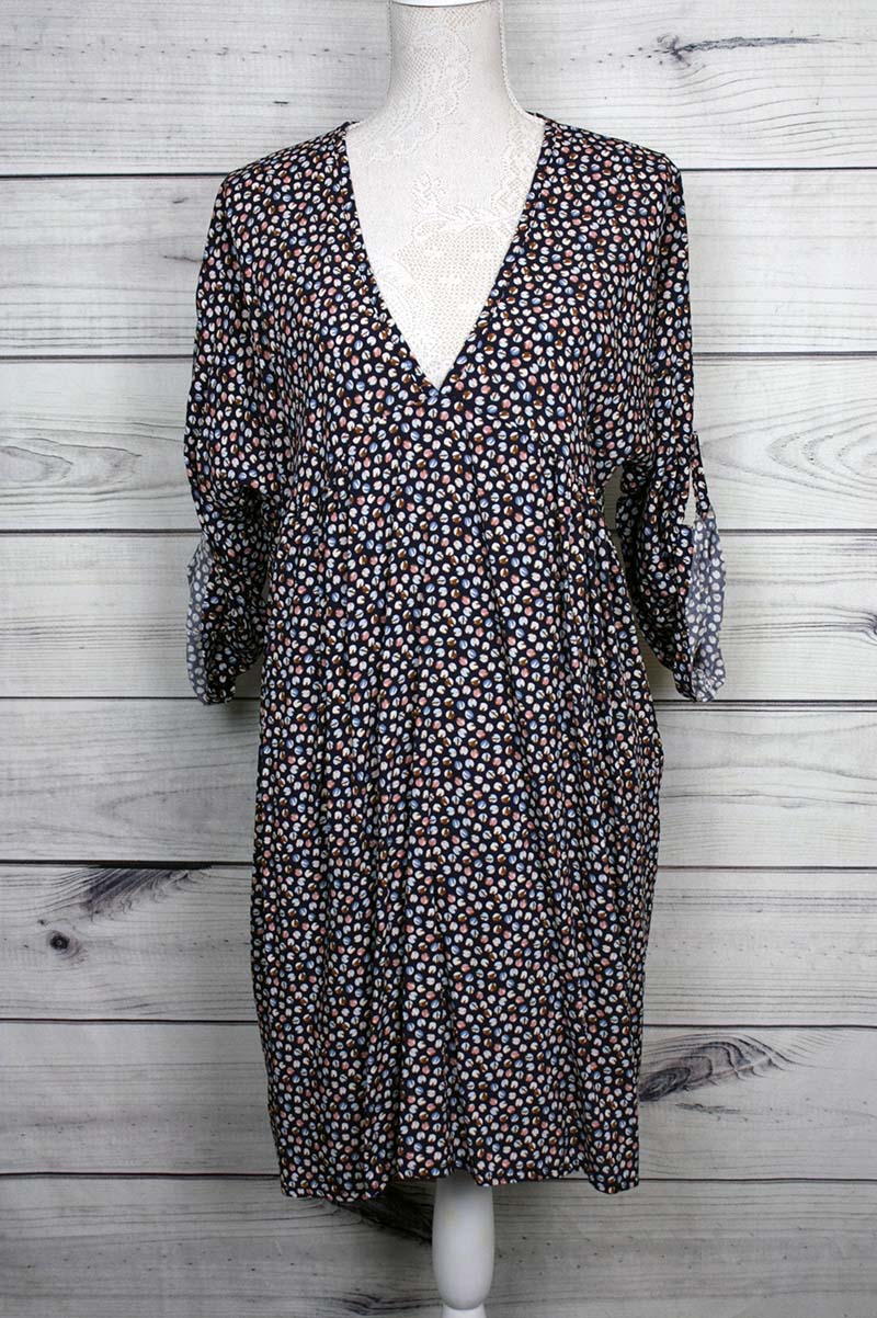Printed V-neck Dress - more colours available