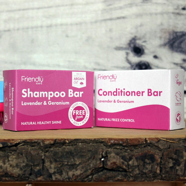 Friendly Shampoo Bar - Lavender and Geranium - Vegan (95g)