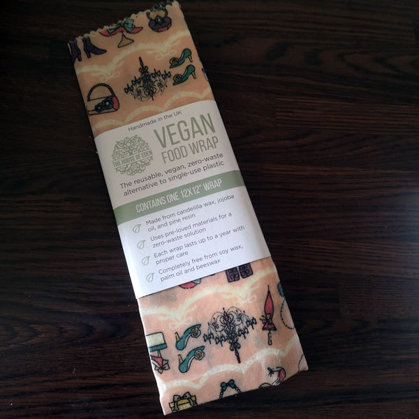 The House of Eden Vegan Food Wrap - One 12x12" Wrap - Pink Fashion