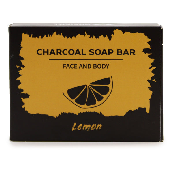 Charcoal Face and Body Soap Bar - Lemon - 85g