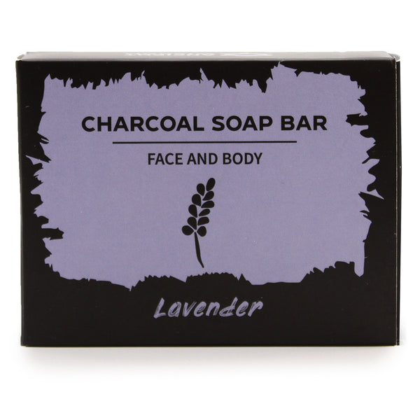 Charcoal Face and Body Soap Bar - Lavender - 85g
