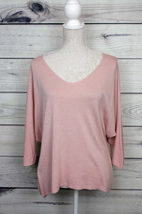 V-Neck Fine Knit Top - more colours available