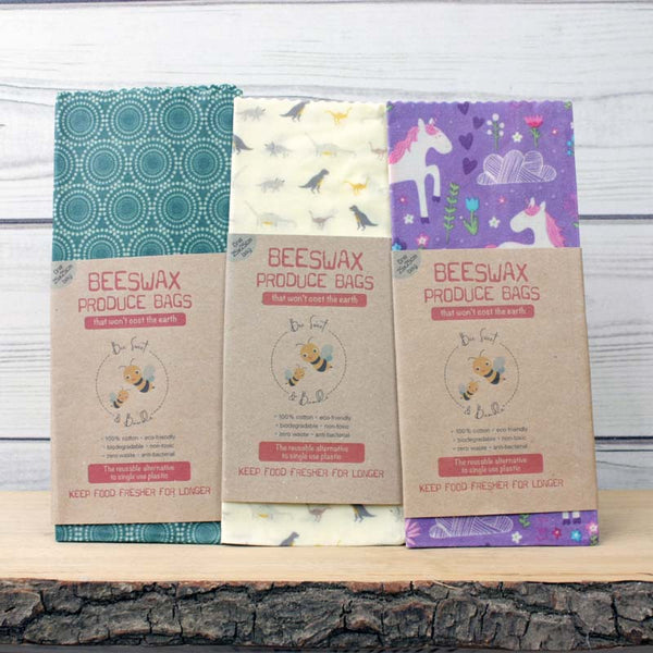 Bee Sweet & Bumble Beeswax Produce Bags - Medium (25x25cm)