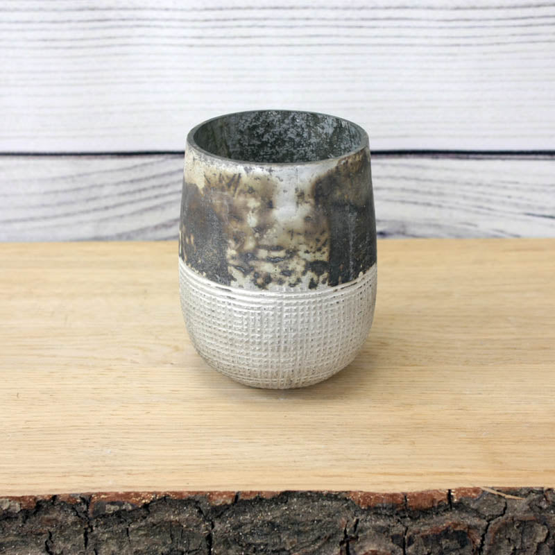 Taupe Silver-Bottomed Glass Votives
