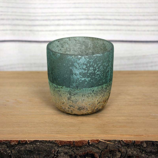 Sea Green Silver Glass Votives - different sizes available