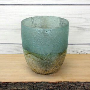 Sea Green Silver Glass Votives - different sizes available