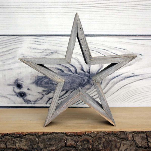 Natural Wooden Rustic Design Star Cutout - 2 sizes available