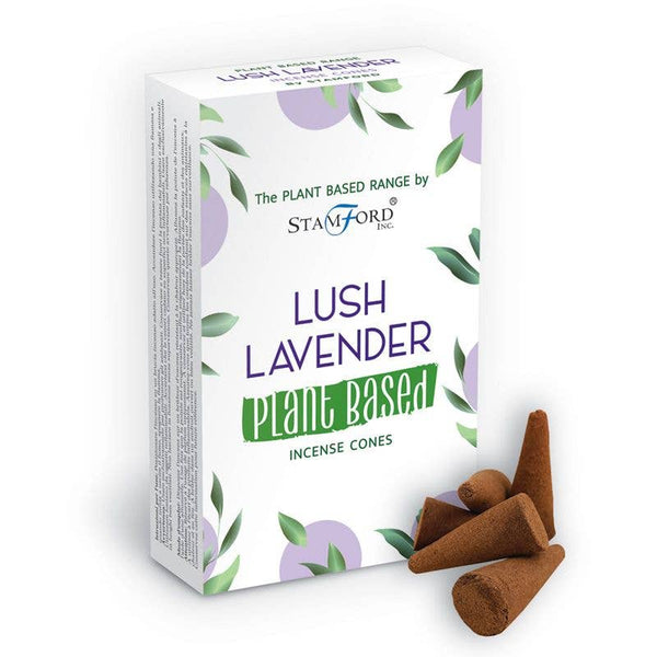 Lush Lavender Plant-Based Incense Cones - Pack of 12
