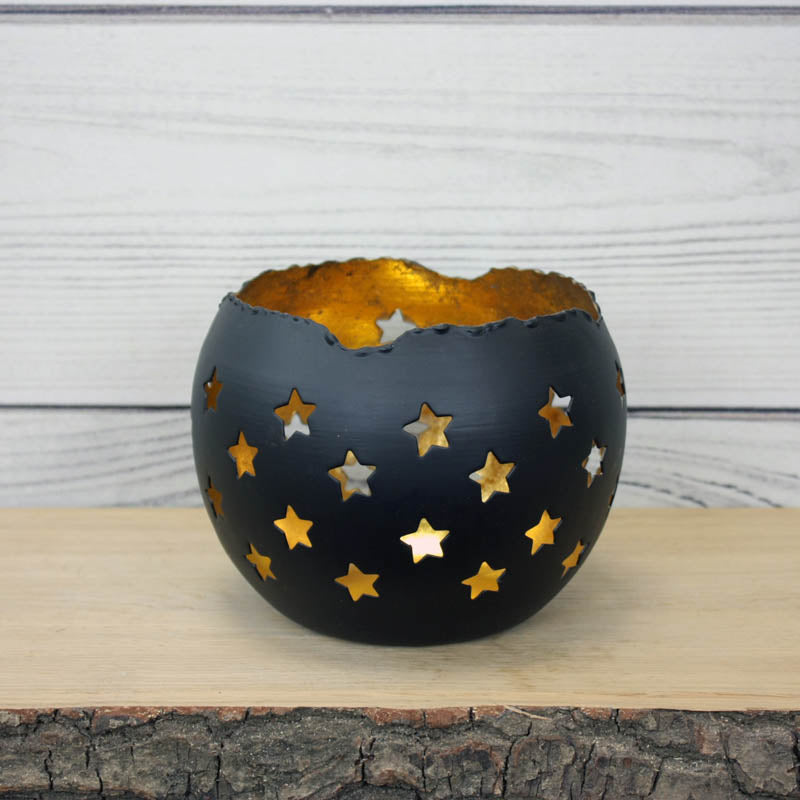 Gold Leaf Star Votives - two sizes available