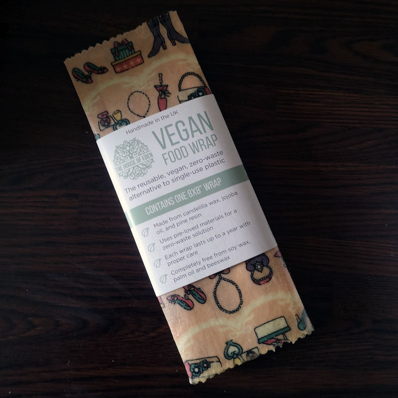 The House of Eden Vegan Food Wrap - One 8x8" Wrap - Pink Fashion