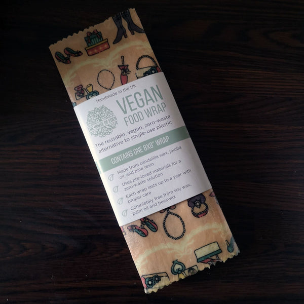 The House of Eden Vegan Food Wrap - One 8x8" Wrap - Pink Fashion