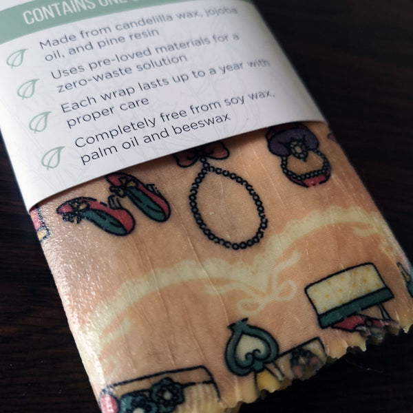 The House of Eden Vegan Food Wrap - One 8x8" Wrap - Pink Fashion