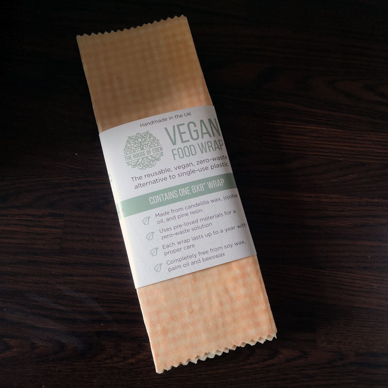 The House of Eden Vegan Food Wrap - One 8x8" Wrap - Pink Gingham