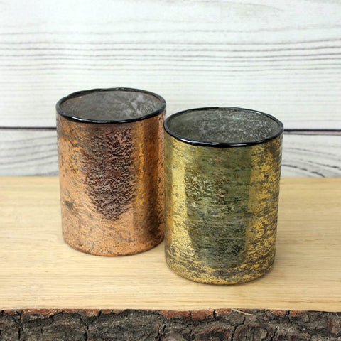 Metallic Effect Antique-style Tealight Votives