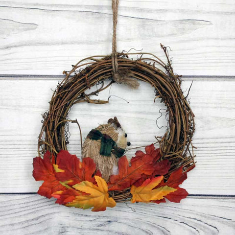 Woodland Wreath with Hedgehog