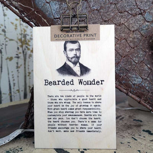 Bearded Wonder Wise Words Wooden Plaque with Hanger