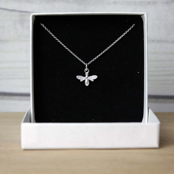 Silver Petite Bee Necklace - Sterling Silver