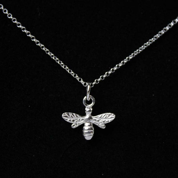 Silver Petite Bee Necklace - Sterling Silver