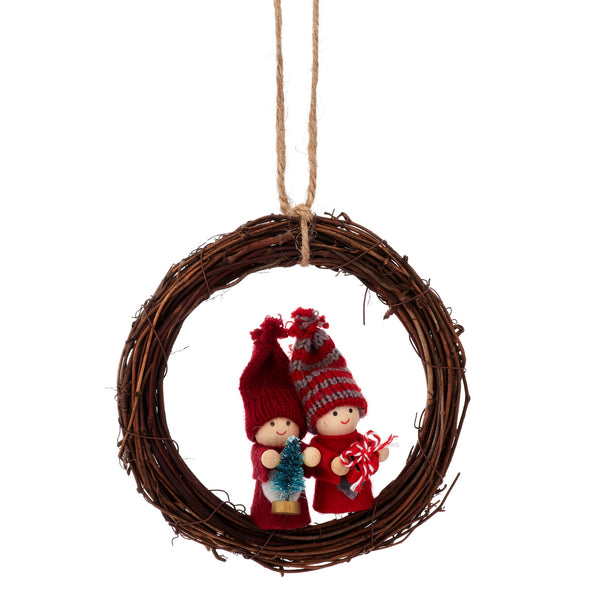 Felt Doll Christmas Wreath