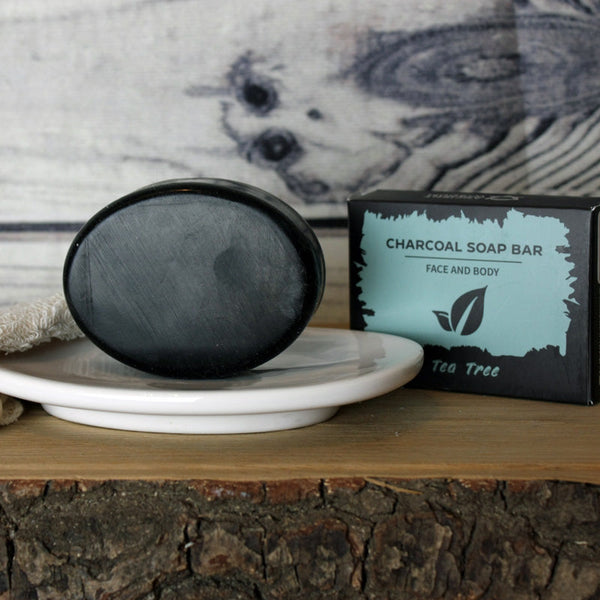 Charcoal Face and Body Soap Bar - Lavender - 85g