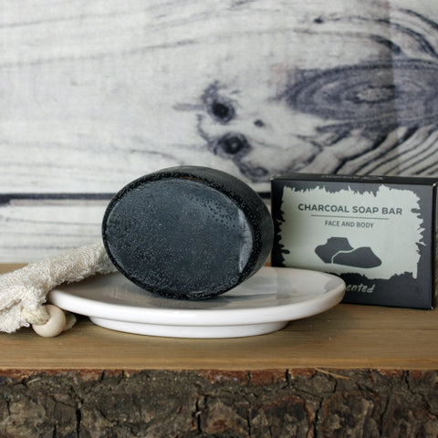 Charcoal Face and Body Soap Bar - Unscented - 85g