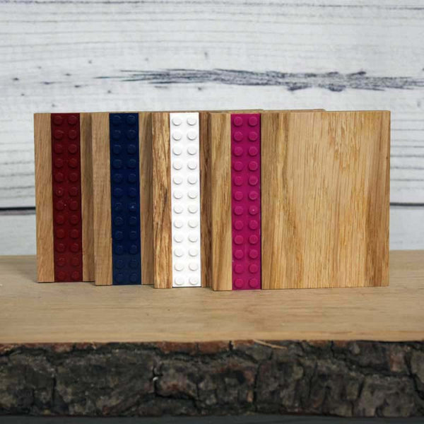 Oak & Lego Drink Coasters