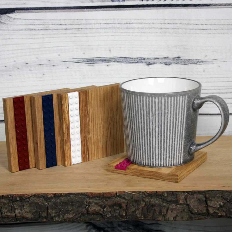 Oak & Lego Drink Coasters