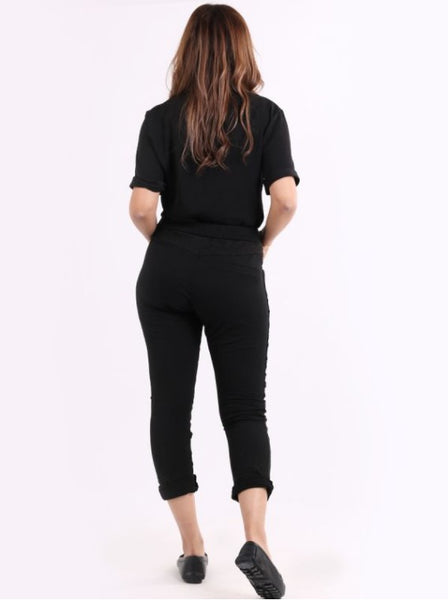 Italian Cold Wash Dye Denim Cotton Joggers - more colours available