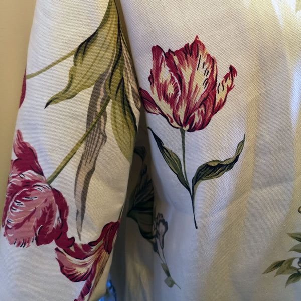 Handmade Upcycled Mid-Sleeve Kimono - Cream Floral