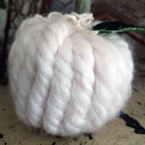 Handmade Woolly Pumpkin - Cream