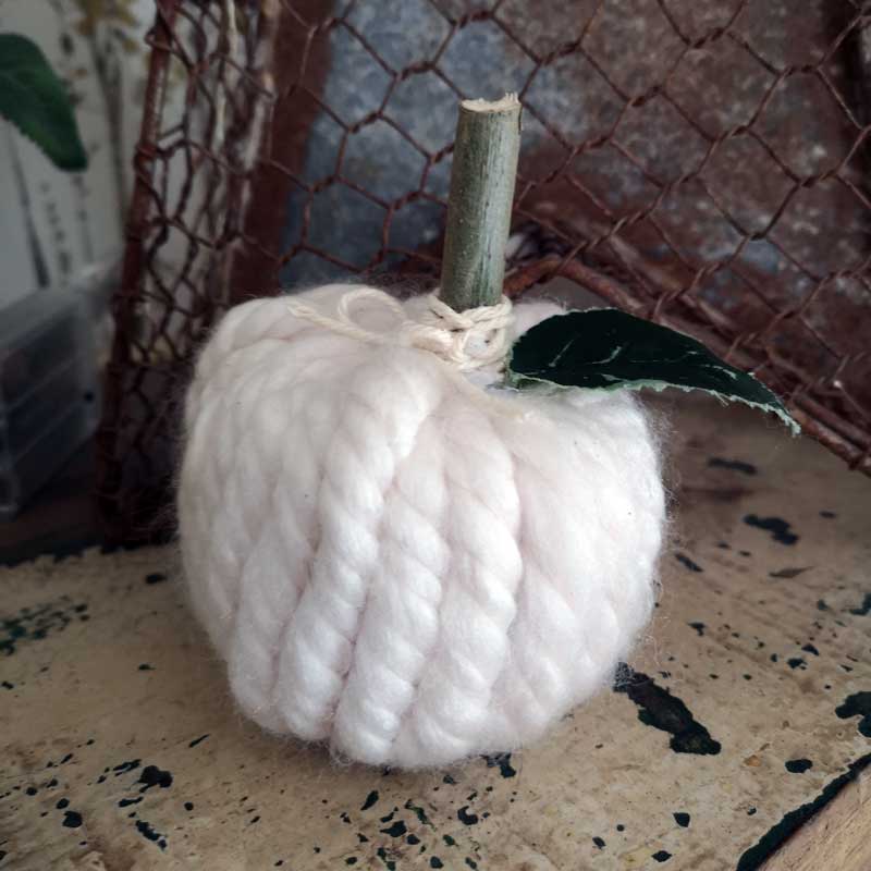 Handmade Woolly Pumpkin - Cream