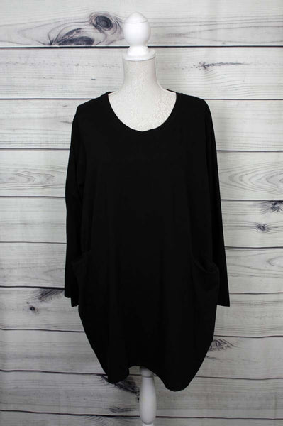 Italian Plain Oversized Pocket Tunic - more colours available