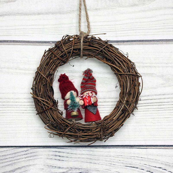 Felt Doll Christmas Wreath