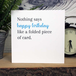 Folded Piece of Card