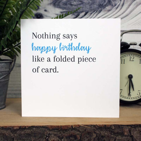 Folded Piece of Card