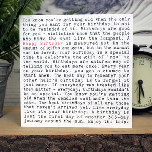 Happy Birthday Wise Words Quotes Card