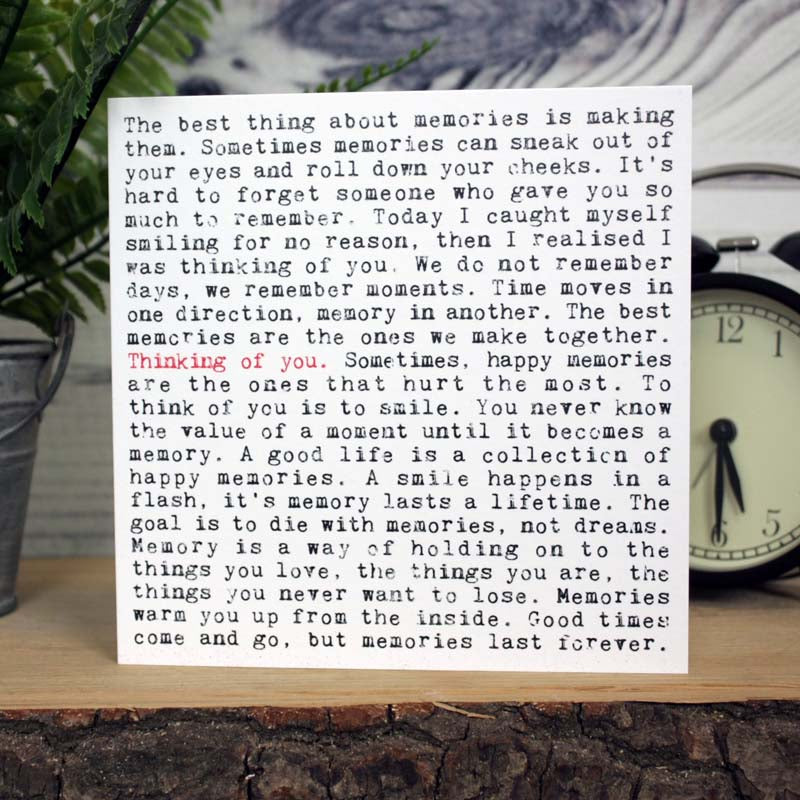 Thinking Of You Wise Words Quotes Card