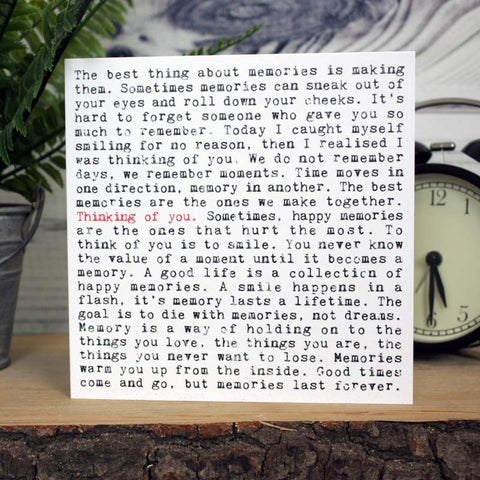 Thinking Of You Wise Words Quotes Card