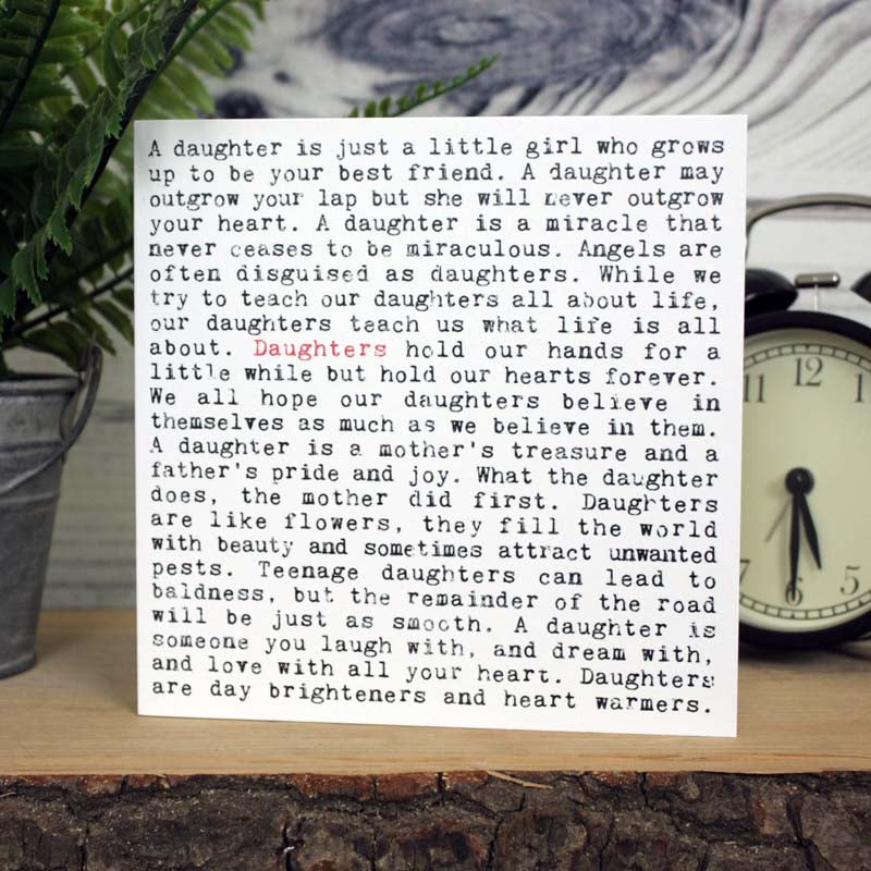 Daughters Wise Words Quotes Card
