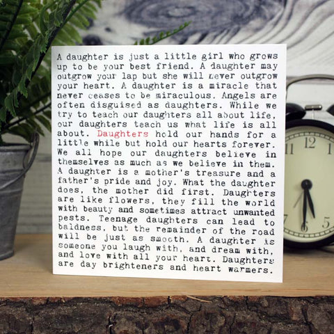 Daughters Wise Words Quotes Card