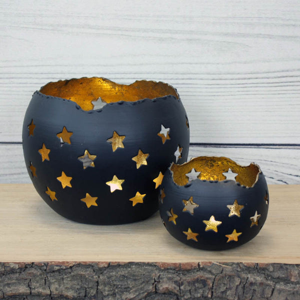 Gold Leaf Star Votives - two sizes available