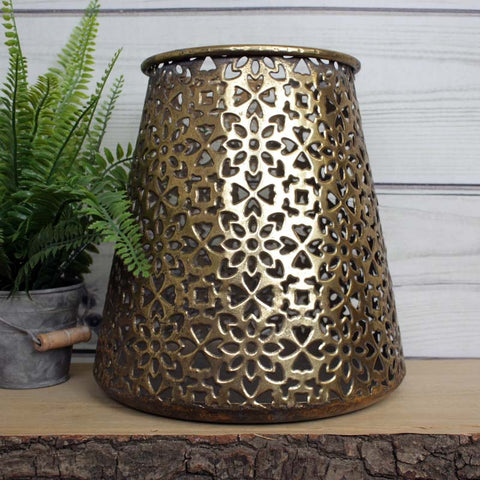 Large Metal Lantern With Lip