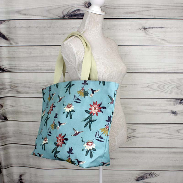 Passion Flower Maxi Bag - Light Blue