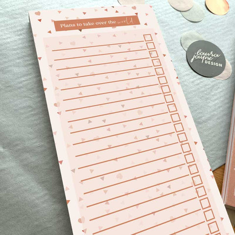 Hearts List Pad