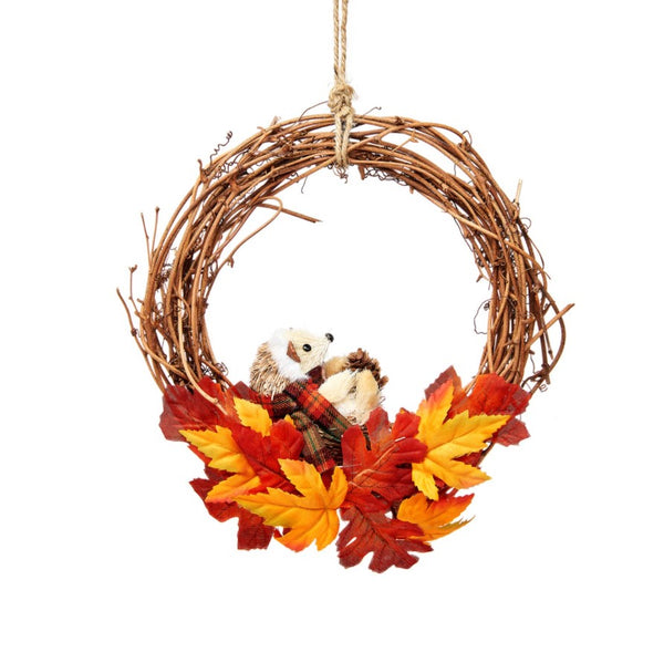 Woodland Wreath with Hedgehog