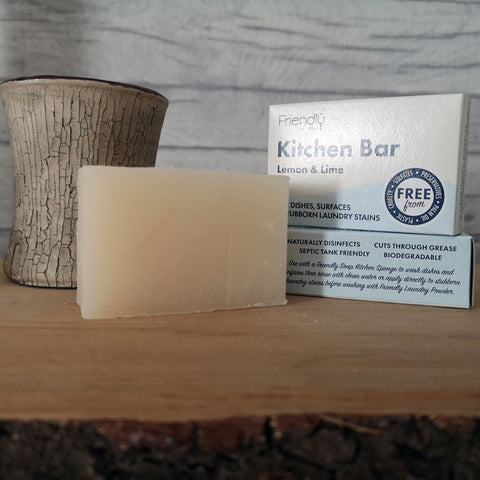 Friendly Natural Kitchen Cleaning Bar - Lemon and Lime Fragrance