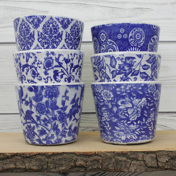 Old Style Dutch Pot - Blue - various designs available