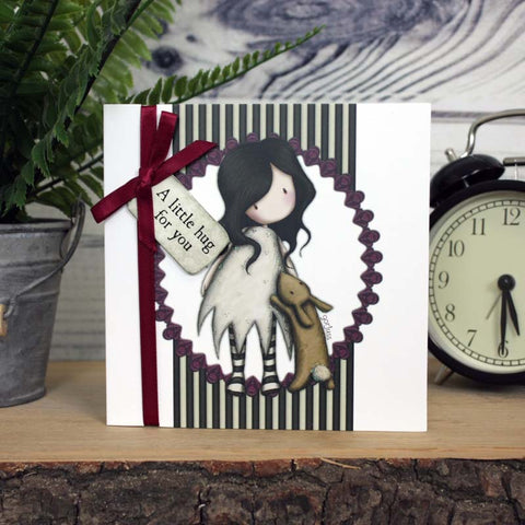 Gorjuss Greetings Card - A Little Hug For You