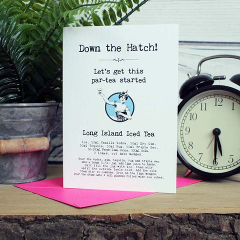 Long Island Cocktail Recipe Birthday Card