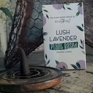 Lush Lavender Plant-Based Incense Cones - Pack of 12